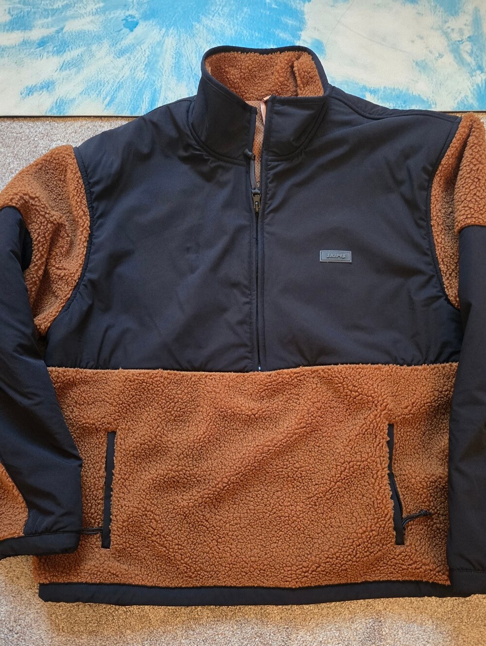 Skims Oversized Teddy Half Zip Up Pull Over In Xs